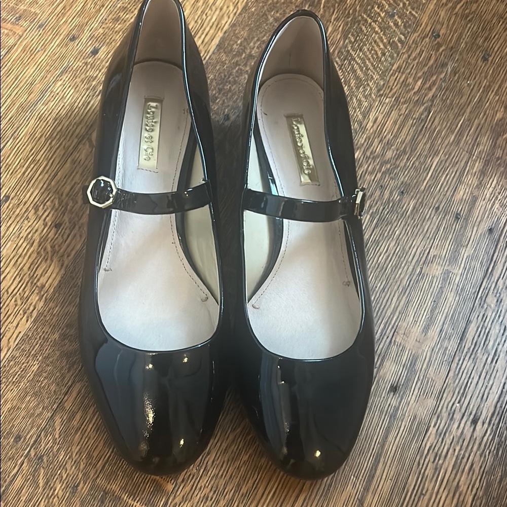 Patten leather mary Jane flats
